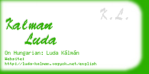 kalman luda business card